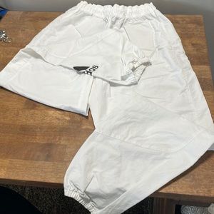 White Adidas athletic pants Size S